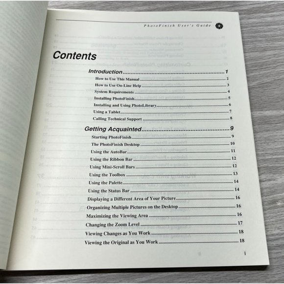 Photo Finish for Windows Users Guide PC Paintbrush Series ZSoft NO SOFTWARE - Picture 3 of 12